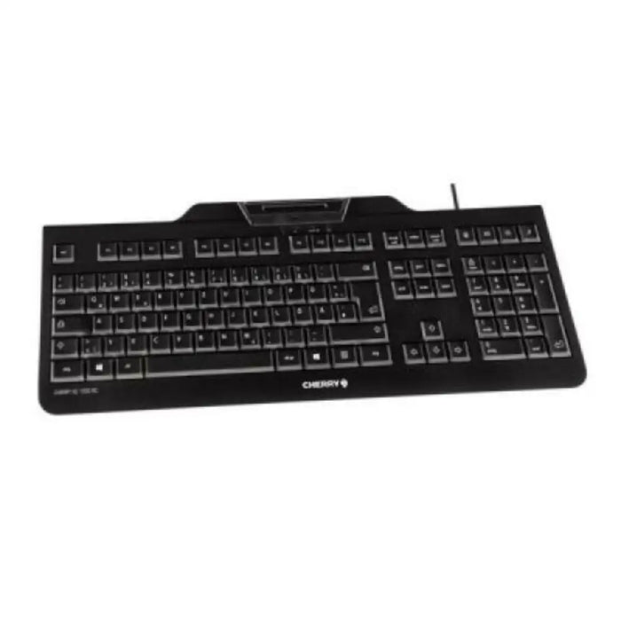Keyboard with Reader Cherry JK-A0100ES-2 Black Spanish Qwerty QWERTY - Електроника Периферни и резервни