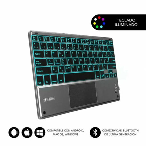 Keyboard with Touchpad Subblim SUB-KBT-SMBT51 Grey Multicolour Spanish Qwerty QWERTY - Електроника Периферни и резервни