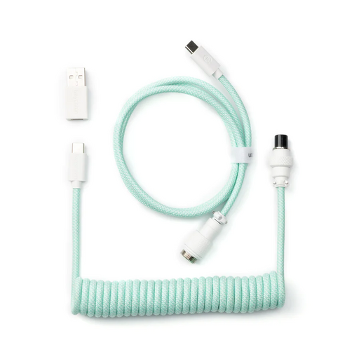 Keychron Coiled Aviator Keyboard Cable - Mint - Геймърски аксесоари<<<Геймърска периферия<<<ValiAPI