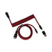 Keychron Premium Coiled Aviator Keyboard Cable USB-C - USB-C Red - Геймърски аксесоари<<<Геймърска периферия<<<ValiAPI