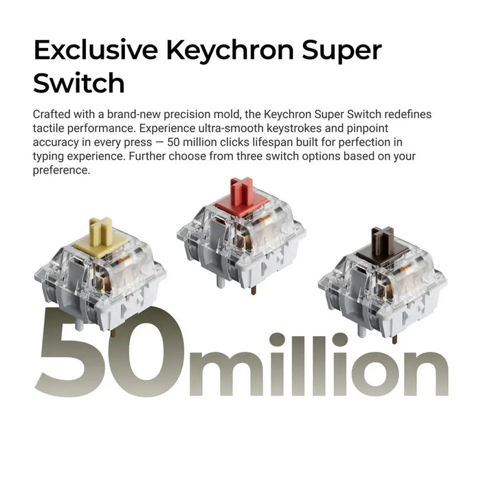 Gaming Mechanical Keyboard Keychron C1 Pro 8K QMK - Super Banana Switch