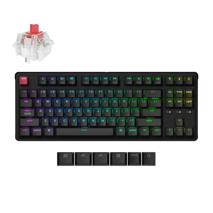 Gaming Mechanical Keyboard Keychron C3 Pro 8K QMK - Super Red Switch, Hot-Swappable, RGB