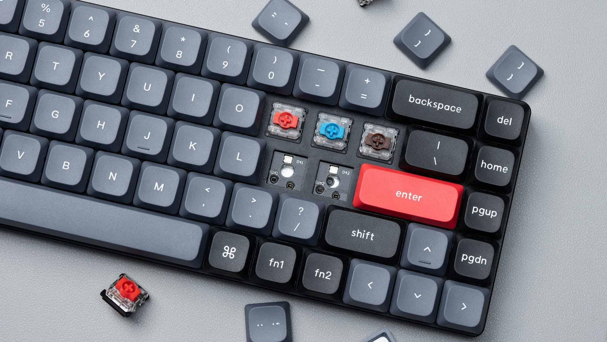 Keychron - K7 Pro mechanical keyboard, wireless, Gateron Red Linear, RGB, black