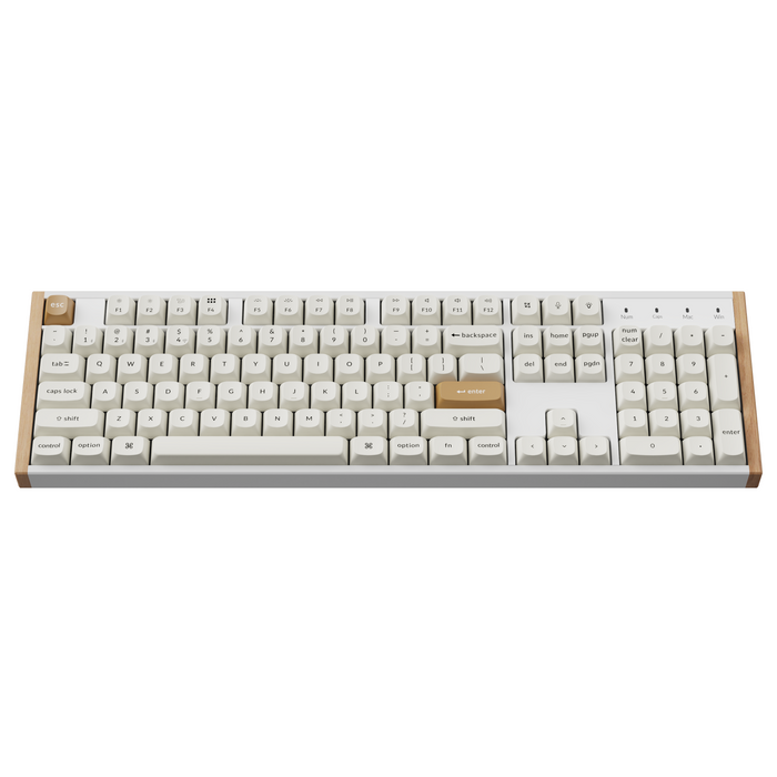 Gaming Wireless Mechanical Keyboard Keychron K10 HE Magnetic Switch - White Special Edition