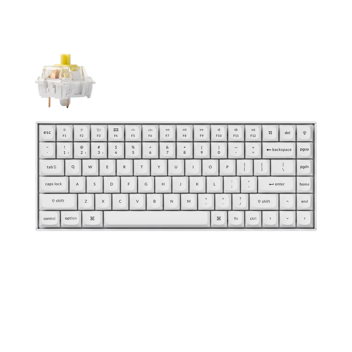 Keychron K2 Pro White QMK/VIA Gaming Mechanical Keyboard - K2P-P4
