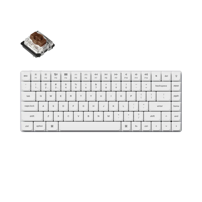 Gaming mechanical keyboard Keychron K3 Pro White QMK/VIA - Brown Switch