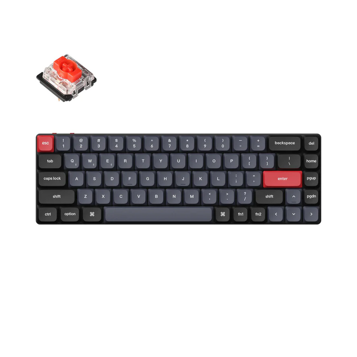 Gaming Mechanical Keyboard Keychron K7 Pro QMK/VIA 65% Hot-Swappable Low Profile Gateron Red Switch RGB Backlight