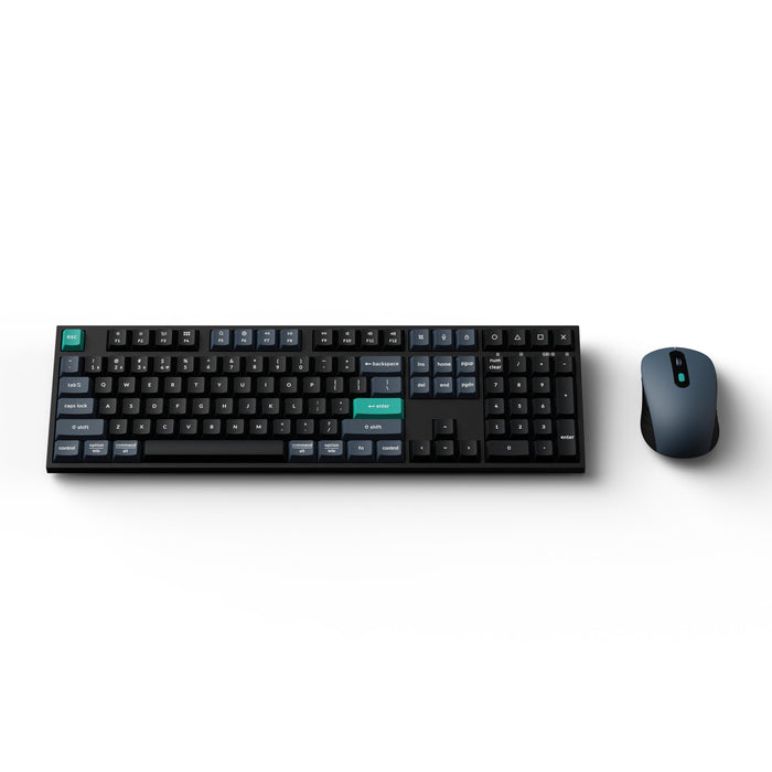 Keychron B36 Deep Black and BM25 Wireless/BT/Wired Combo Keyboard and Mouse Set - TKL
