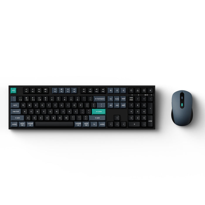 Keychron B36 Deep Black and BM25 Wireless/BT/Wired Combo Keyboard and Mouse Set - TKL