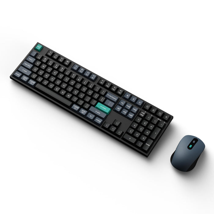 Keychron B36 Deep Black and BM25 Wireless/BT/Wired Combo Keyboard and Mouse Set - TKL