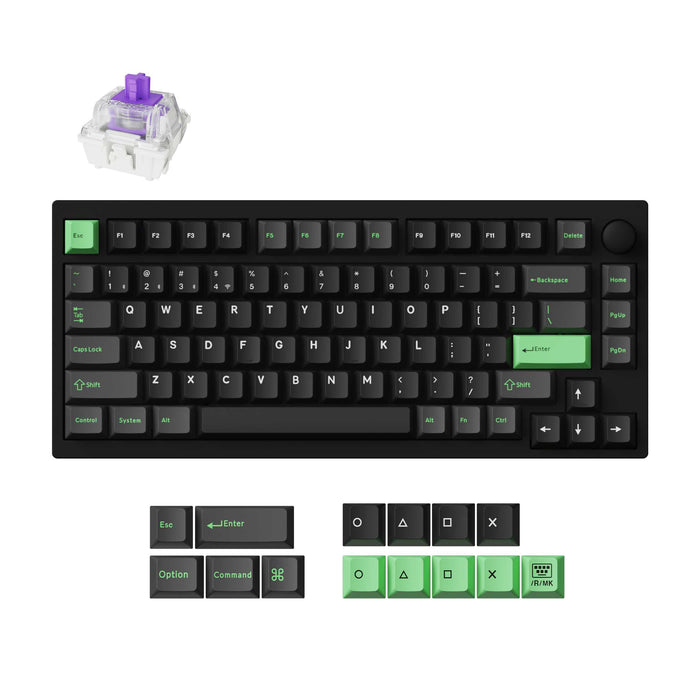 Wireless Mechanical Keyboard Lemokey P1 HE QMK 75% Black - HE Magnetic Switch