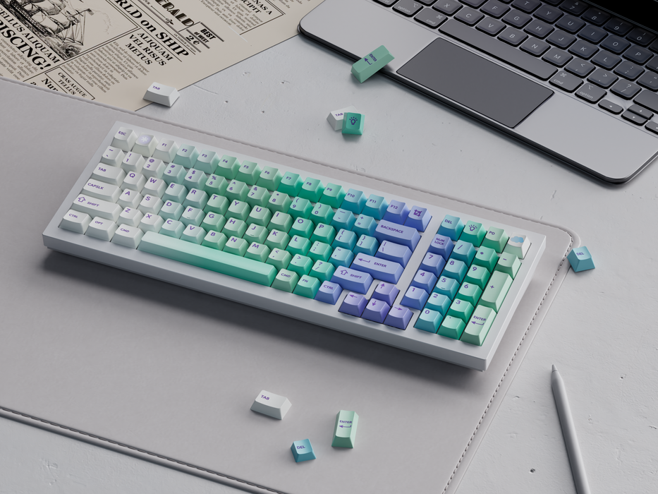 Keychron Cherry Profile Dye-Sub PBT Full Keycap Set - Cloud and Snow