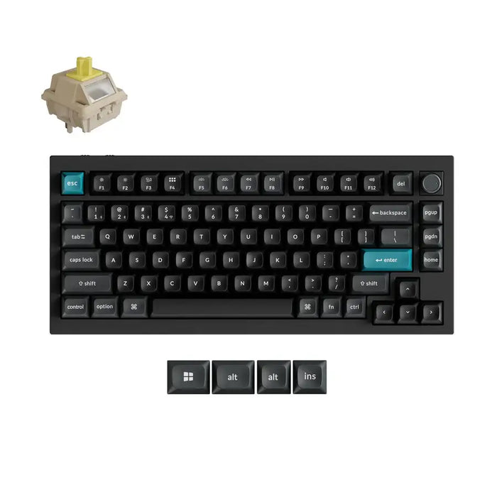 Wireless mechanical keyboard Keychron Q1 Ultra 8K Black - Silk POM Switch Banana