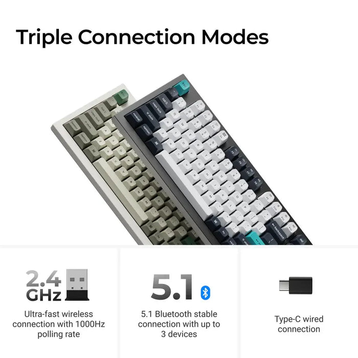 Mechanical keyboard Keychron Q5 Max QMK Carbon Black - Gateron Jupiter Brown