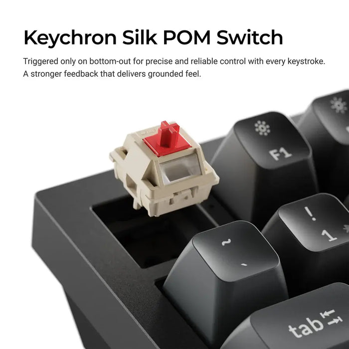 Wireless mechanical keyboard Keychron Q6 Ultra 8K Black - Silk POM Switch Red