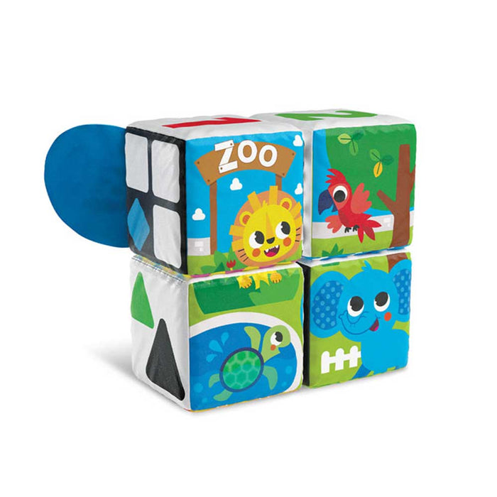 Kids Hits soft cubes - Zoo, 4 pieces