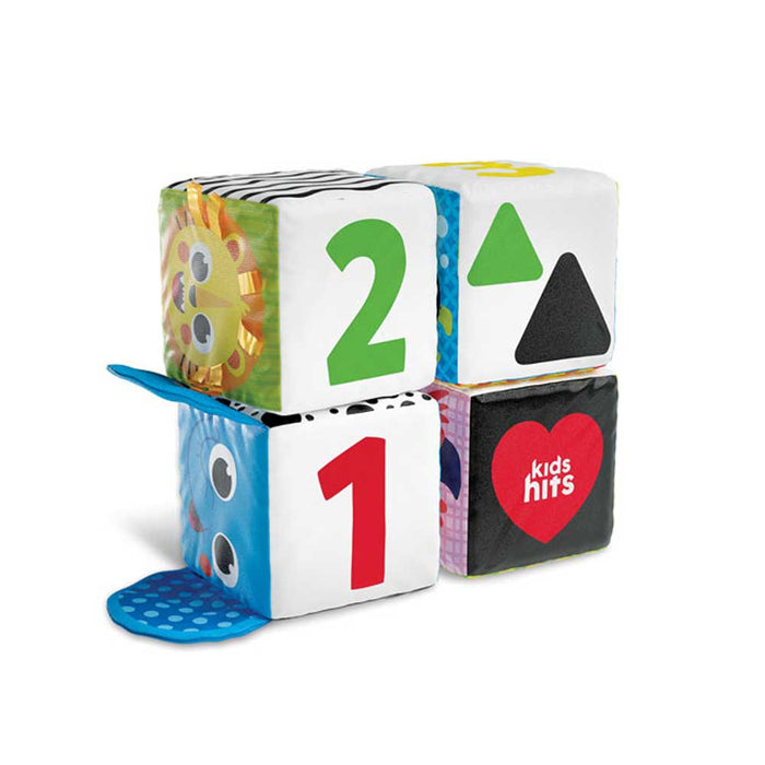 Kids Hits soft cubes - Zoo, 4 pieces