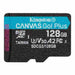 Kingston Technology 128GB microSDXC Canvas Go Plus 170R A2 U3 V30 Card + ADP - Памети