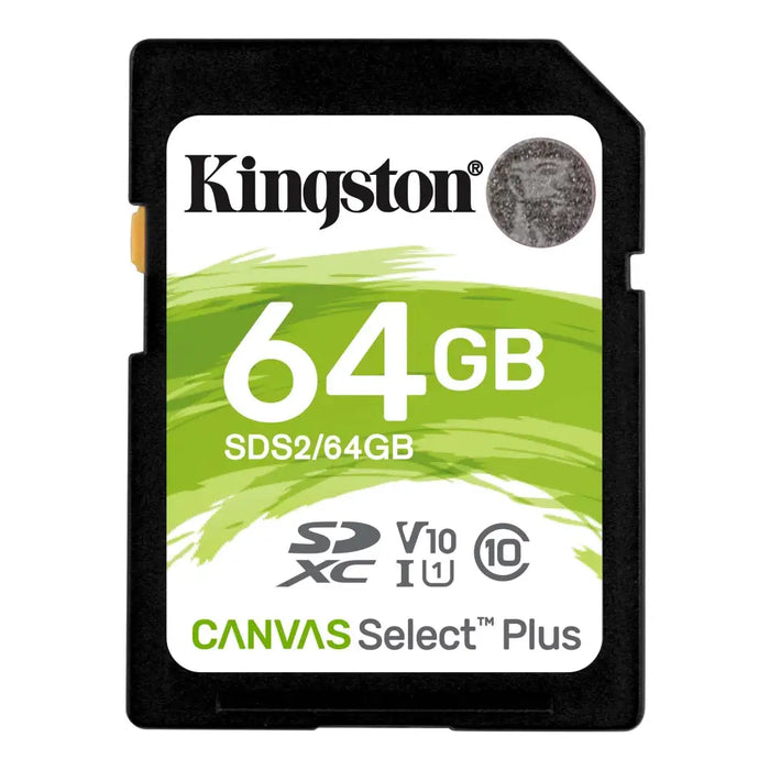 Kingston Technology 64GB SDXC Canvas Select Plus 100R C10 UHS-I U1 V10 - Памети SD<<<Памети<<<Компоненти<<<ALSO&&&Карти