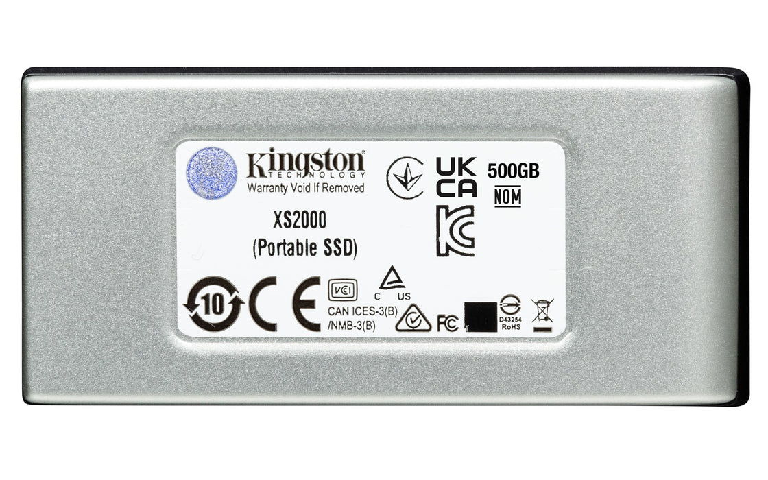 External SSD Kingston XS2000, 4TB, USB 3.2 Gen2 Type-C, Gray