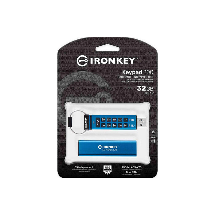 USB memory KINGSTON IronKey Keypad 200 - 32GB XTS-AES 256-bit