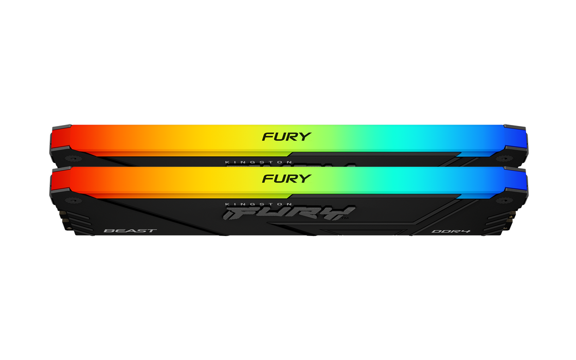 Memory Kingston FURY Beast Black RGB 16GB(2x8GB) DDR4 3200MHz CL16