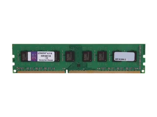 KINGSTON 8GB DDR3 1600MHz Non-ECC CL11 DIMM