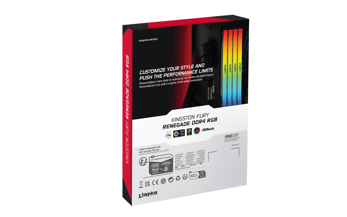 Kingston Technology FURY 16GB 4266MT/s DDR4 CL19 DIMM (Kit of 2) Renegade RGB