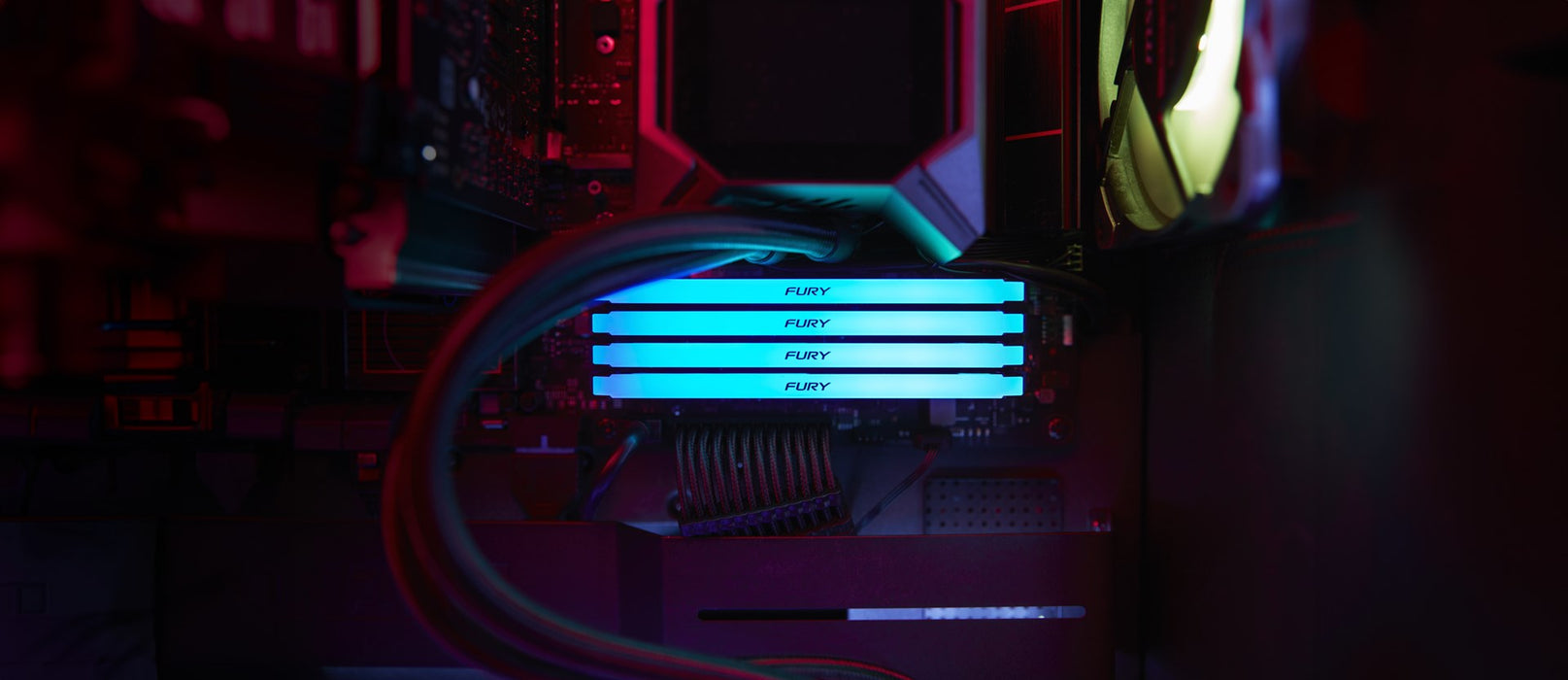 Memory Kingston FURY Beast Black RGB 32GB(2x16GB) DDR4 3200MHz CL16