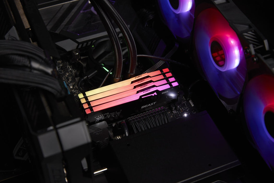 Memory Kingston FURY Beast RGB Black 32GB (2x16GB) DDR5 5600MHz CL40 - Intel XMP