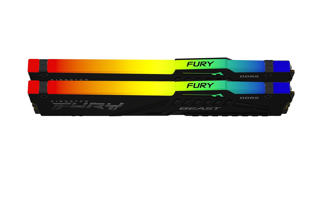 Memory Kingston FURY Beast RGB Black 32GB (2x16GB) DDR5 6000MHz CL36 KF560C36BBE2AK2-32