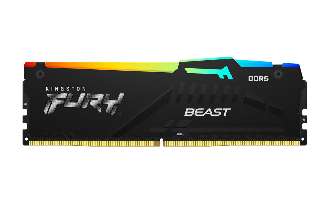 Memory Kingston FURY Beast RGB Black 32GB (2x16GB) DDR5 6000MHz CL36 KF560C36BBE2AK2-32