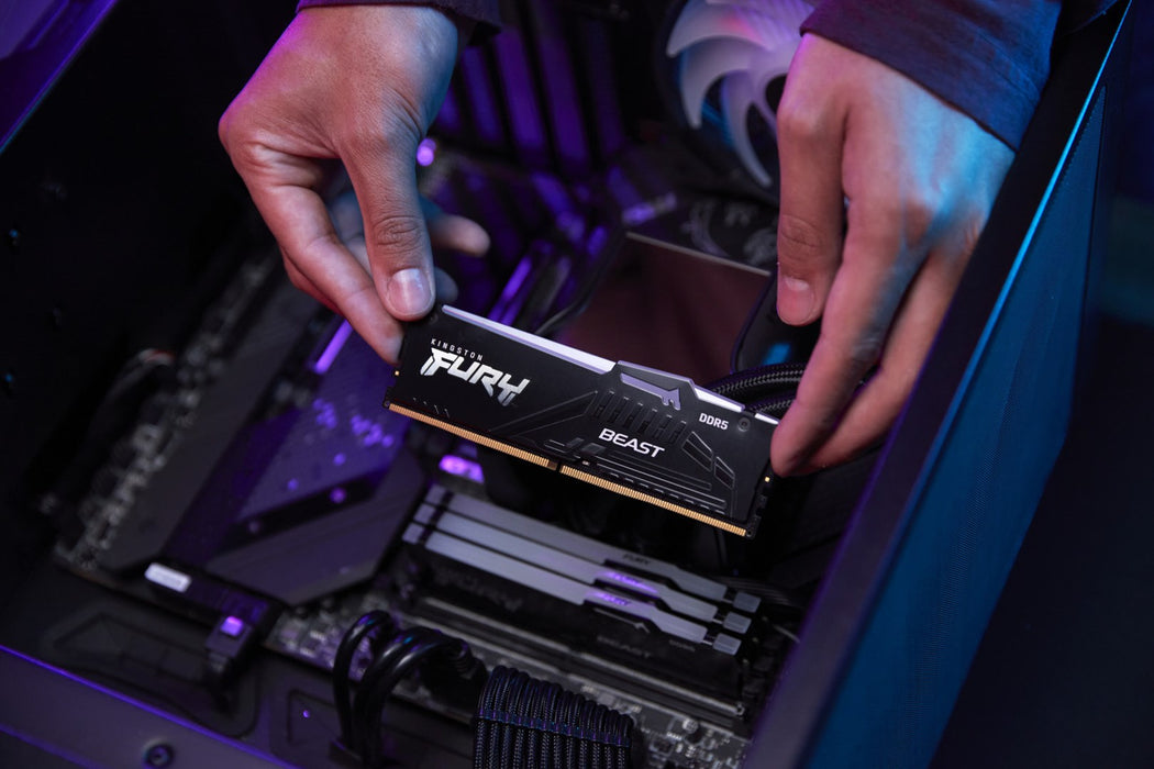 Memory Kingston FURY Beast RGB Black 32GB (2x16GB) DDR5 6000MHz CL36 KF560C36BBE2AK2-32