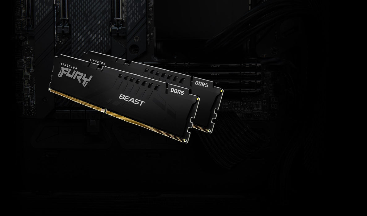 Memory Kingston FURY Beast Black 128GB(2x64GB) DDR5 5600MHz CL40 - AMD EXPO