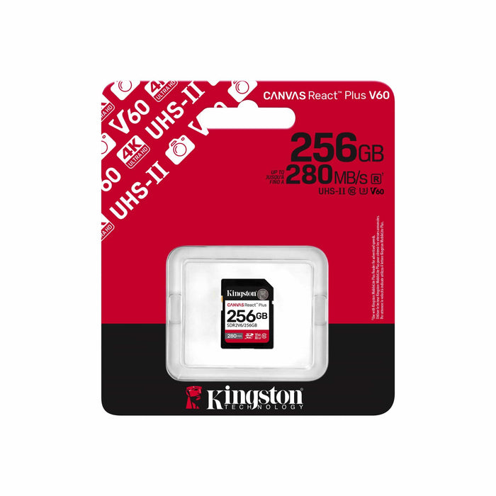 Карта памет Kingston Canvas React Plus V60 UHS-II 256GB