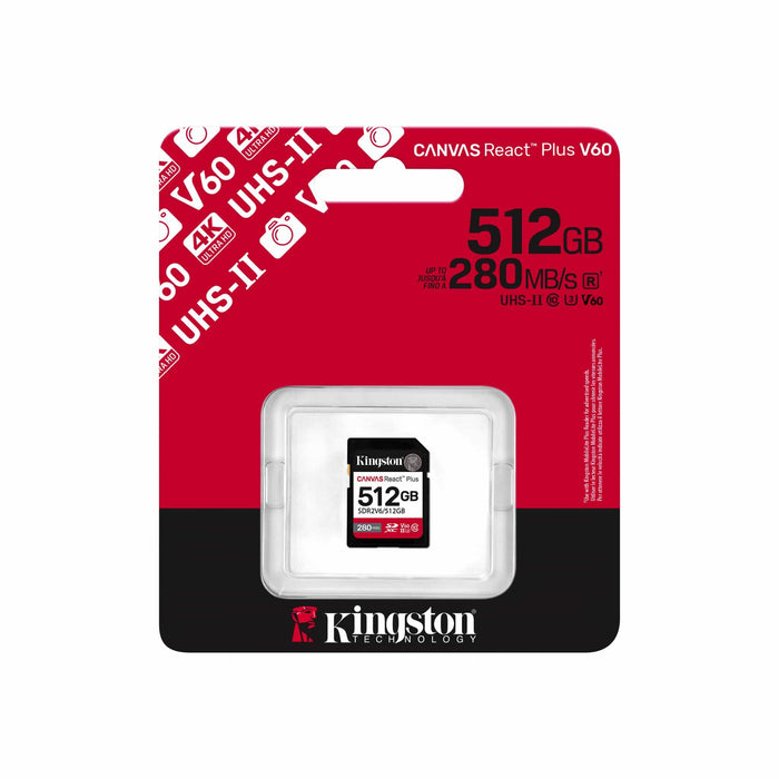 Memory card Kingston Canvas React Plus V60 UHS-II 512GB
