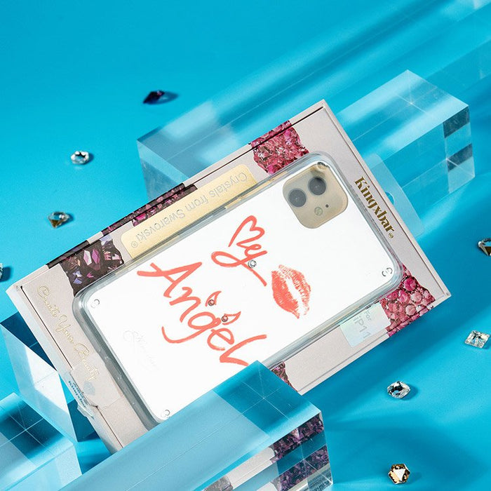 Kingxbar Angel mirror case decorated with original Swarovski crystals iPhone 11 Pro Max transparent - Cell phone cases