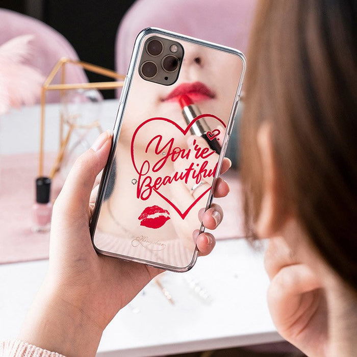 Kingxbar Angel mirror case decorated with original Swarovski crystals iPhone 11 Pro Max transparent - Cell phone cases