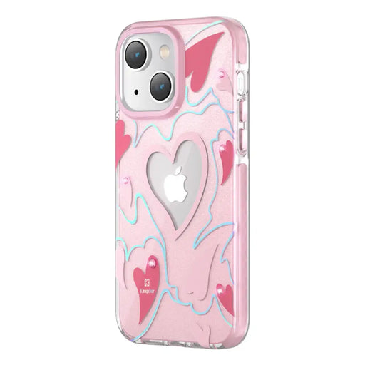Kingxbar Heart Star Series case for iPhone 14 Plus pink heart case - Cell phone cases and covers<<<HurtelXML