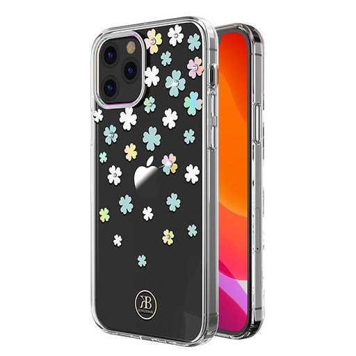 Kingxbar Lucky Series case decorated with original Swarovski crystals iPhone 12 mini transparent (Clover) - Cell phone