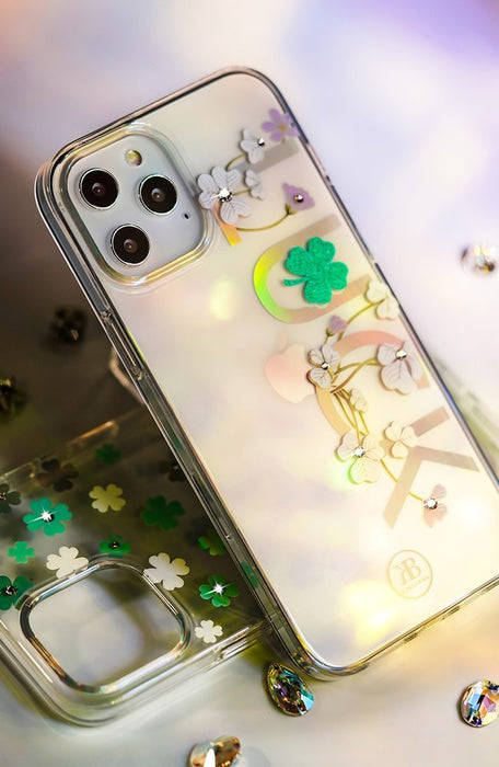 Kingxbar Lucky Series case decorated with original Swarovski crystals iPhone 12 mini transparent (Luck) - Cell phone