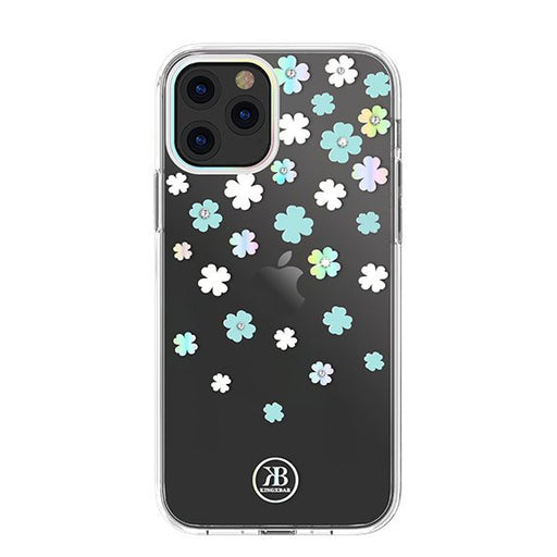 Kingxbar Lucky Series case decorated with original Swarovski crystals iPhone 12 mini transparent (Clover) - Cell phone
