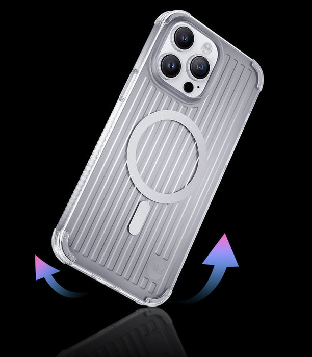 Kingxbar PQY Go Out Series magnetic case for iPhone 14 MagSafe silver - Cell phone cases and covers<<<HurtelXML