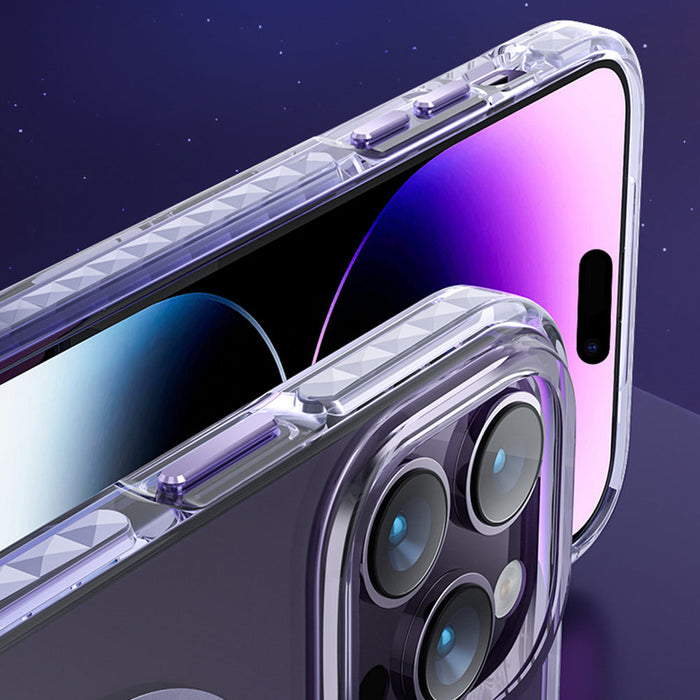 Kingxbar PQY Ice Crystal Series magnetic case for iPhone 14 MagSafe silver - Cell phone cases and covers<<<HurtelXML