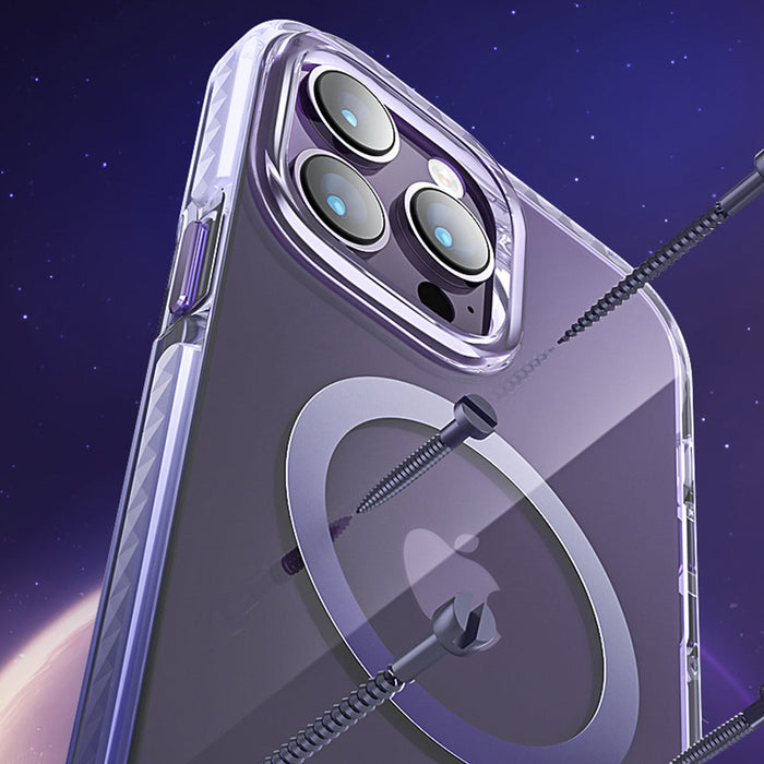 Kingxbar PQY Ice Crystal Series magnetic case for iPhone 14 MagSafe silver - Cell phone cases and covers<<<HurtelXML