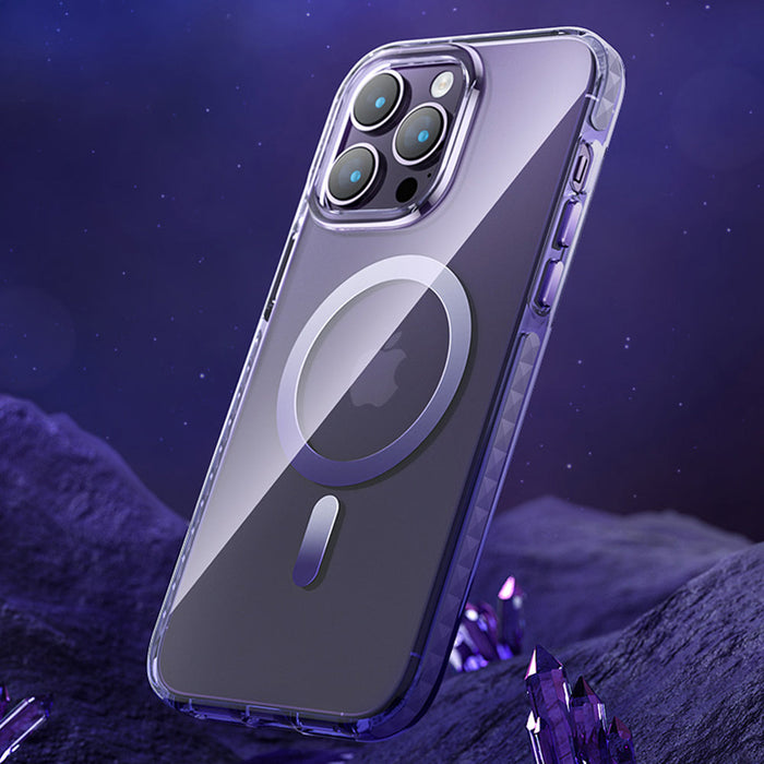 Kingxbar PQY Ice Crystal Series magnetic case for iPhone 14 MagSafe silver - Cell phone cases and covers<<<HurtelXML
