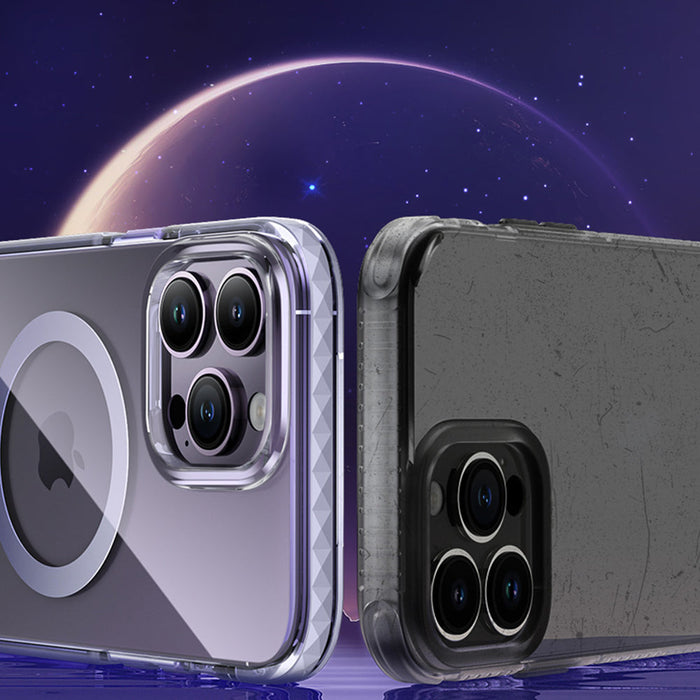 Kingxbar PQY Ice Crystal Series magnetic case for iPhone 14 Plus MagSafe purple - Cell phone cases