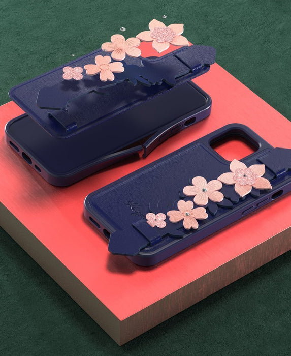 Kingxbar Sweet Series case decorated with original Swarovski crystals iPhone 12 Pro Max blue - Cell phone cases