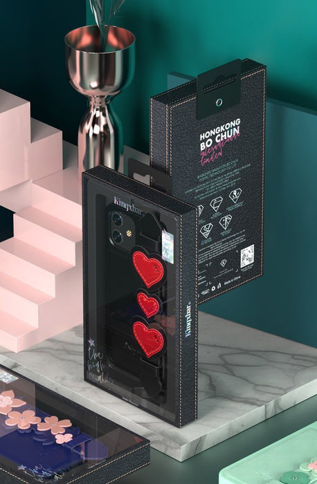 Kingxbar Sweet Series case decorated with original Swarovski crystals iPhone 12 mini black - Cell phone cases