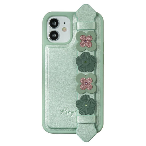 Kingxbar Sweet Series case decorated with original Swarovski crystals iPhone 12 Pro / iPhone 12 green - Cell phone